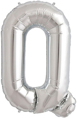 Shop Online Solid Q Letter Foil Balloons Balloon(Silver, Pack of 1)