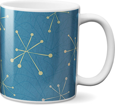 VOGALLY Design 09 Ceramic Mug(325 ml), Multicolor