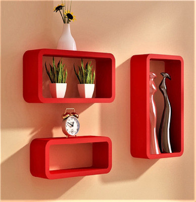 Ganeshaas Set of 3 All Rectangular Red Floating Racks MDF Wall Shelf(Number of Shelves - 3, Red)
Ganeshaas Set of 3 All Rectangular Red Floating Racks MDF Wall Shelf(Number of Shelves - 3, Red)