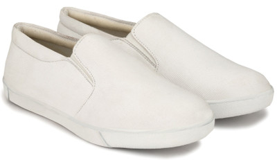 LZEE Canvas Shoes For Men(White, White