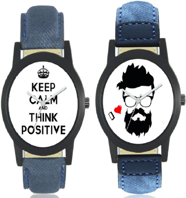 Miss Perfect Denim Print Luxury New collection Men Watch Combo Watch - For Men