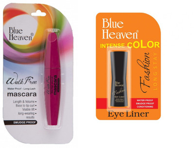 Blue Heaven Walk free mascara with fashion eye liner(Set of 2)