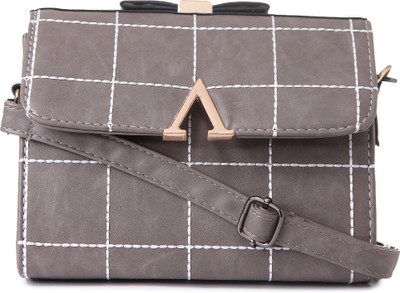 Machli Women Casual Brown PU Sling Bag