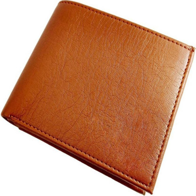 SP Men Tan Artificial Leather Wallet(9 Card Slots)
