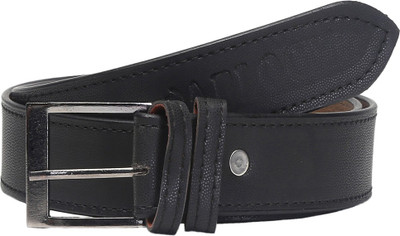 ABLOOM Men Formal Black Synthetic Reversible Belt