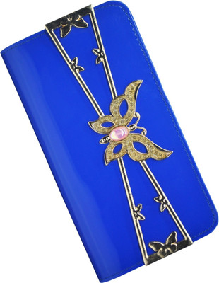 Netboys Women Blue Artificial Leather Wallet(4 Card Slots)