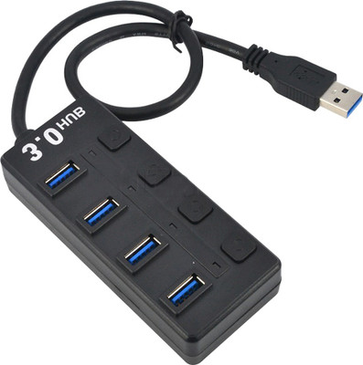 Oxyura 4 Port Usb Hub Usb 3.0 Superspeed Portable With Switch For Laptop/Notebook/PC Black USB Adapter(Black)
Oxyura 4 Port Usb Hub Usb 3.0 Superspeed Portable With Switch For Laptop/Notebook/PC Black USB Adapter(Black)
