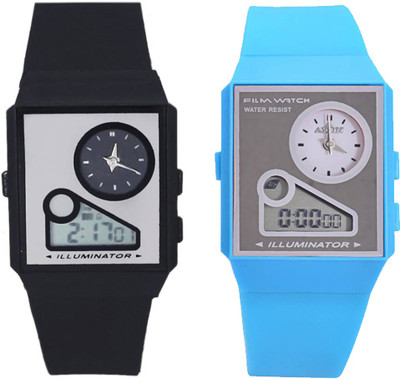 Arihant Retails Analog&Digital watch with Stopwatch Feature Black::Blue (Pack of 2) Watch - For Boys & Girls
Arihant Retails Analog&Digital watch with Stopwatch Feature Black::Blue (Pack of 2) Watch - For Boys & Girls