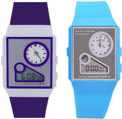 Fashion Gateway Analog&Digital watch with Stopwatch Feature (fk37) Purple::Blue (Pack of 2) Watch - For Boys & Girls
Fashion Gateway Analog&Digital watch with Stopwatch Feature (fk37) Purple::Blue (Pack of 2) Watch - For Boys & Girls