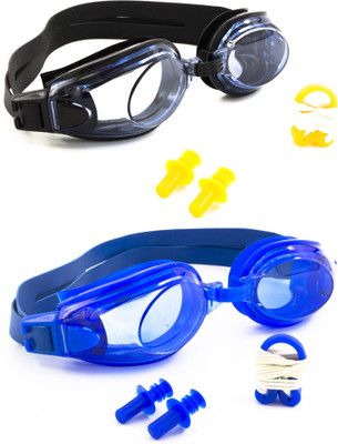 Hrinkar Adjustable Eye Protection With Ear Plugs & Nose Clip (2 pcs Combo) - HSWCMB0011 Swimming Goggles(Black, Blue)
Hrinkar Adjustable Eye Protection With Ear Plugs & Nose Clip (2 pcs Combo) - HSWCMB0011 Swimming Goggles(Black, Blue)