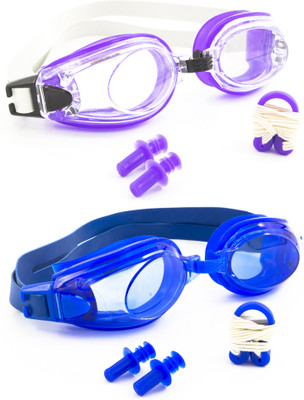 Hrinkar Adjustable Eye Protection With Ear Plugs & Nose Clip (2 pcs Combo) - HSWCMB0011 Swimming Goggles(Purple, Blue), Blue;purple
Hrinkar Adjustable Eye Protection With Ear Plugs & Nose Clip (2 pcs Combo) - HSWCMB0011 Swimming Goggles(Purple, Blue), Blue;purple