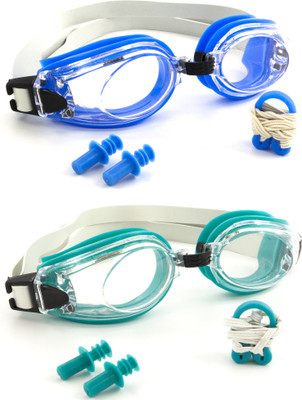 Hrinkar Adjustable Eye Protection With Ear Plugs & Nose Clip (2 pcs Combo) - HSWCMB0011 Swimming Goggles(Blue, Green)
Hrinkar Adjustable Eye Protection With Ear Plugs & Nose Clip (2 pcs Combo) - HSWCMB0011 Swimming Goggles(Blue, Green)