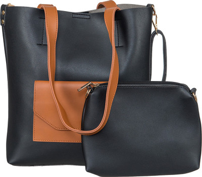 peaubella Shoulder Bag(Black, Tan)
peaubella Shoulder Bag(Black, Tan)