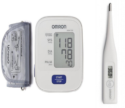 Omron HEM-7120 UPPER ARM BP MONITOR & DIGITAL Thermometer MC-246 Health Care Appliance Combo
Omron HEM-7120 UPPER ARM BP MONITOR & DIGITAL Thermometer MC-246 Health Care Appliance Combo