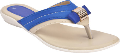 With The Fashion Women Blue Flats