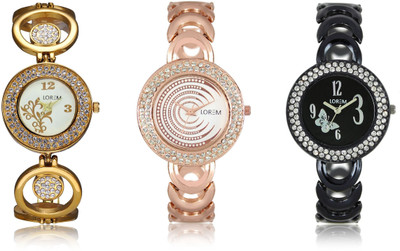 LEGENDDEAL New LR201-202-204 Exclsive Diamond Studed Gold Best Stylish Combo Watch - For Girls
LEGENDDEAL New LR201-202-204 Exclsive Diamond Studed Gold Best Stylish Combo Watch - For Girls