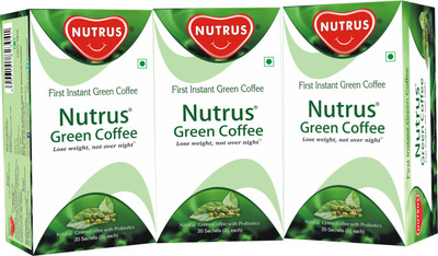 Nutrus Green Coffee 20 sachets – Pack of 3(Instant powder form for weight loss) Instant Coffee 40 g(Pack of 3)
Nutrus Green Coffee 20 sachets – Pack of 3(Instant powder form for weight loss) Instant Coffee 40 g(Pack of 3)