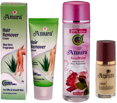 Amura Cosmetics Makeup Combo 1 (Set of 3)(Set of 3)