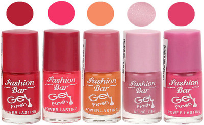 Fashion Bar Gel Finish Exclusive Nail Polish Combo Set Red, Pink, Purple, Pink(Pack of 5)
Fashion Bar Gel Finish Exclusive Nail Polish Combo Set Red, Pink, Purple, Pink(Pack of 5)