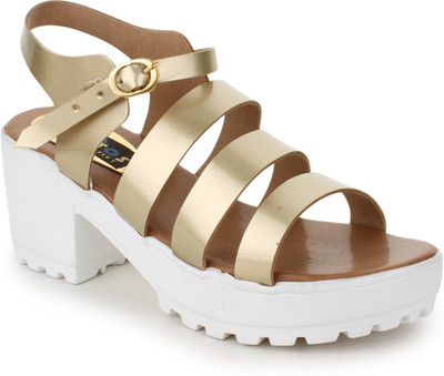 Sapatos Women Gold Wedges
