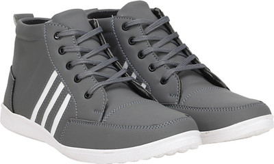 Knot n Lace NotOut High Tops For Men(Grey