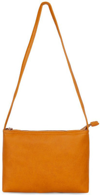 scoopstreet Women Formal Yellow PU Sling Bag