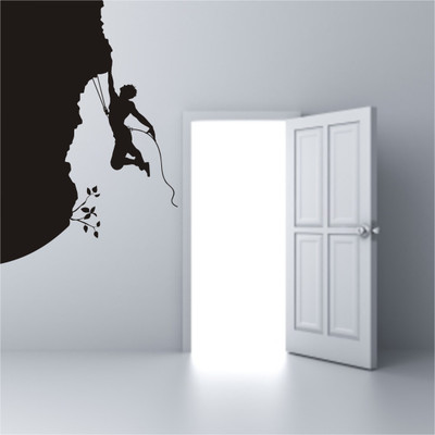SN Graphics PVC Vinyl Sticker(Pack of 1, Black