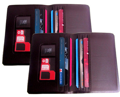 Poland Boys Tan, Brown Artificial Leather Card Holder(6 Card Slots), Brown;tan