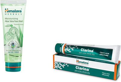 Himalaya Moisturizing Aloe Vera Face Wash, Clarina Anti Acne Cream(Set of 2)
Himalaya Moisturizing Aloe Vera Face Wash, Clarina Anti Acne Cream(Set of 2)