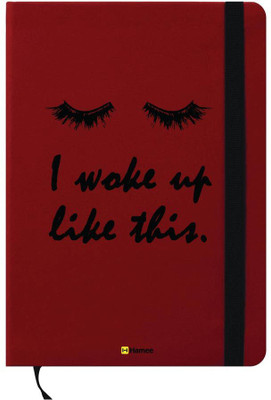 Hamee A6 Note Book(A6 Notebook Instant Notes Wake Up Like This, Red)