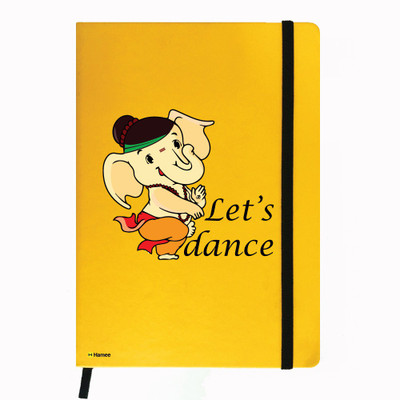 Hamee A5 Notebook(A5 Notebook Designer Printed Leather Undated Planner, Yellow)