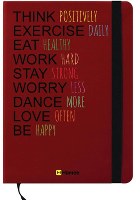 Hamee A6 Note Book(A6 Notebook Instant Notes Think Positive, Red)