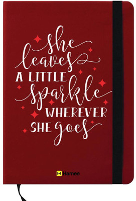Hamee A6 Note Book(A6 Notebook Instant Notes She Sparkles Everywhere, Red)