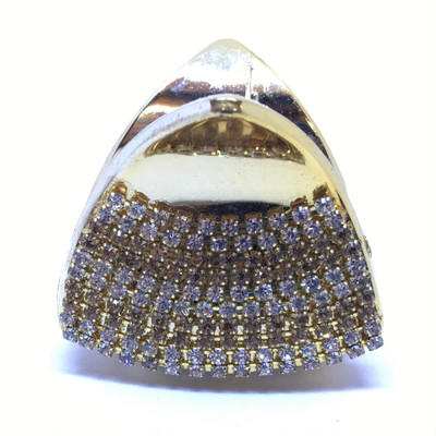 M K Designs Metallic Gold Hair Clutcher Hair Clip, Hair Claw, Hair Pin(Gold)
