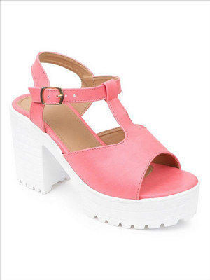 Shoe Cloud Women Pink Wedges