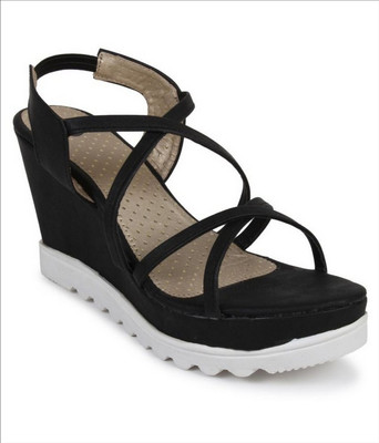 Shoe Cloud Women Black Wedges
