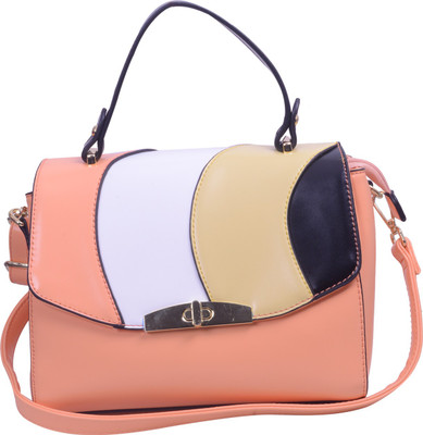 ESBEDA Women Casual Orange Leatherette Sling Bag