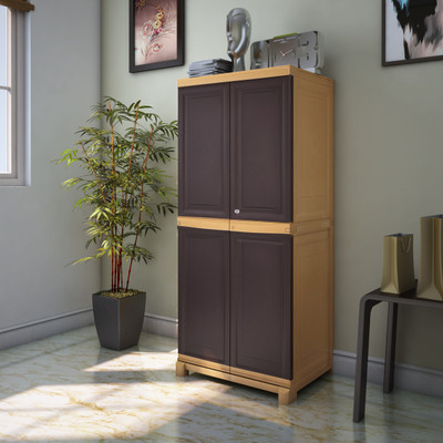 Nilkamal Freedom Plastic Free Standing Cabinet(Finish Color - Beige)