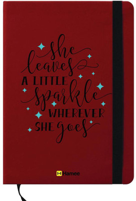 Hamee A6 Note Book(A6 Notebook Instant Notes She Sparkles, Red)