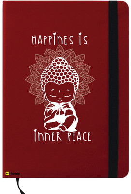 Hamee A6 Note Book(A6 Notebook Instant Notes Buddha Inner Peace, Red)