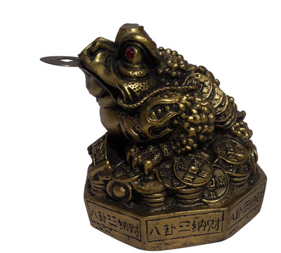 Kraft Village Three legged money frog with coin for wealth and happiness Decorative Showpiece - 10 cm(Alloy, Green)
Kraft Village Three legged money frog with coin for wealth and happiness Decorative Showpiece - 10 cm(Alloy, Green)