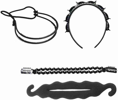 NAWAB Twist Styling Messy Bun Headband , Bun Maker , Plait Braider Headband & Bob Maker Hair Styling Tool (set of 4) Hair Accessory Set(Black)
NAWAB Twist Styling Messy Bun Headband , Bun Maker , Plait Braider Headband & Bob Maker Hair Styling Tool (set of 4) Hair Accessory Set(Black)
