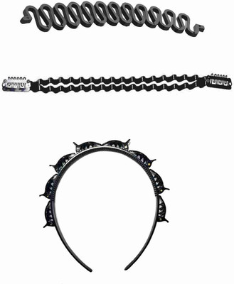 NAWAB Twist Styling French Braider , Plait Braider Headband & Bob Maker Hair Styling Tool (set of 3) Hair Accessory Set(Black)
NAWAB Twist Styling French Braider , Plait Braider Headband & Bob Maker Hair Styling Tool (set of 3) Hair Accessory Set(Black)