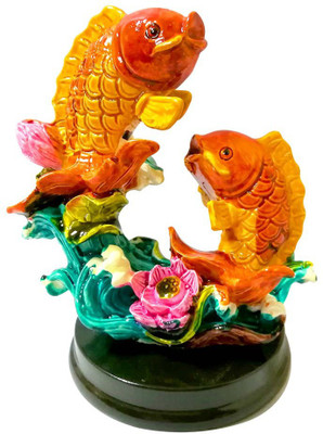 starstell Feng shui colourful Double Fish Dragon Gate Showpiece Decorative Showpiece - 7.5 cm(Polyresin, Multicolor)
starstell Feng shui colourful Double Fish Dragon Gate Showpiece Decorative Showpiece - 7.5 cm(Polyresin, Multicolor)