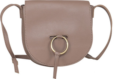 peaubella Girls Casual Khaki Leatherette Sling Bag