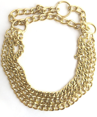 Pawsitively High Quality Fancy Tripple Layer Choke Chain For Dogs - (Golden) Embellished Dog Collar Charm(Golden, Round)
Pawsitively High Quality Fancy Tripple Layer Choke Chain For Dogs - (Golden) Embellished Dog Collar Charm(Golden, Round)