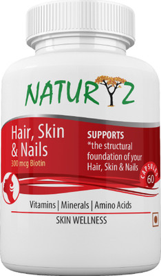 NATURYZ Biotin Hair, Skin & Nails complete Multivitamin with Amino Acids - 60 Capsules(30 mg)
NATURYZ Biotin Hair, Skin & Nails complete Multivitamin with Amino Acids - 60 Capsules(30 mg)