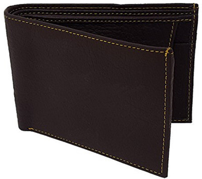 Xpra Men Brown Genuine Leather Wallet(5 Card Slots)