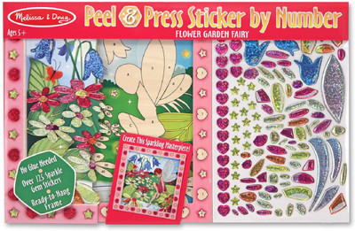 Melissa & Doug Peel and Press Sticker by Number-Flower Garden Fairy-4299