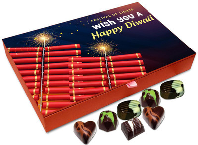Chocholik Diwali Gift - Heartiest Wishes On The Occasion Of Diwali Chocolate Box - 12pc Truffles(144 g)
Chocholik Diwali Gift - Heartiest Wishes On The Occasion Of Diwali Chocolate Box - 12pc Truffles(144 g)